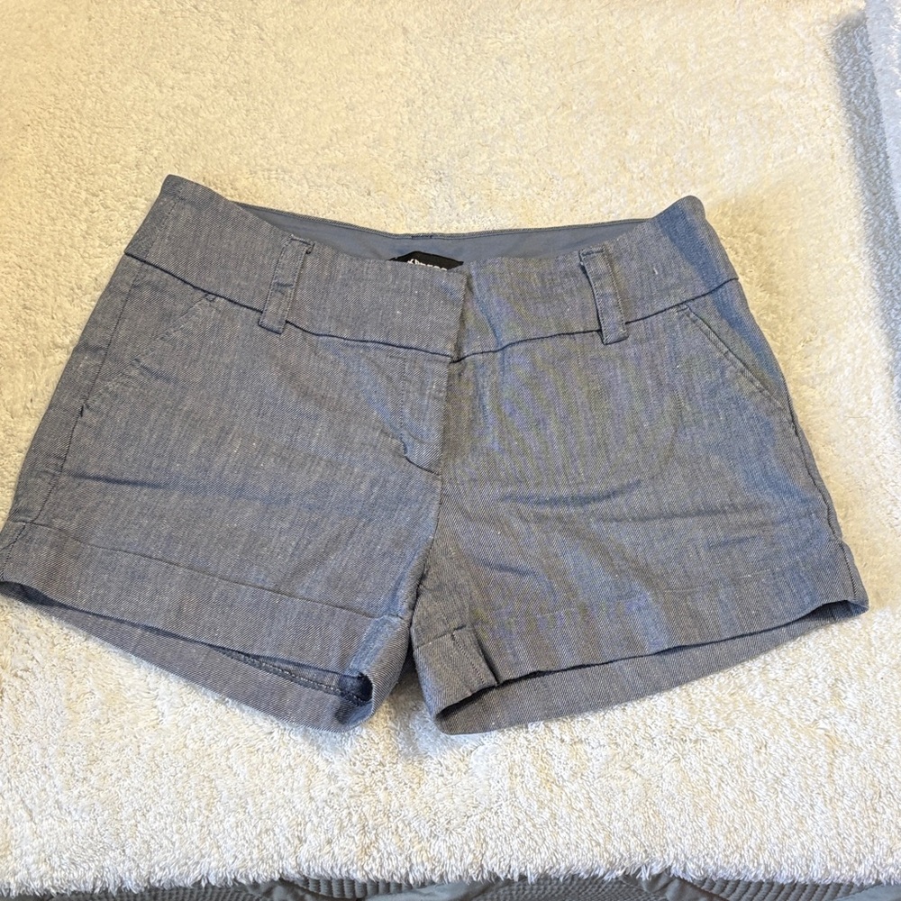 Express Women's Light Gray Tailored Bermuda Shorts